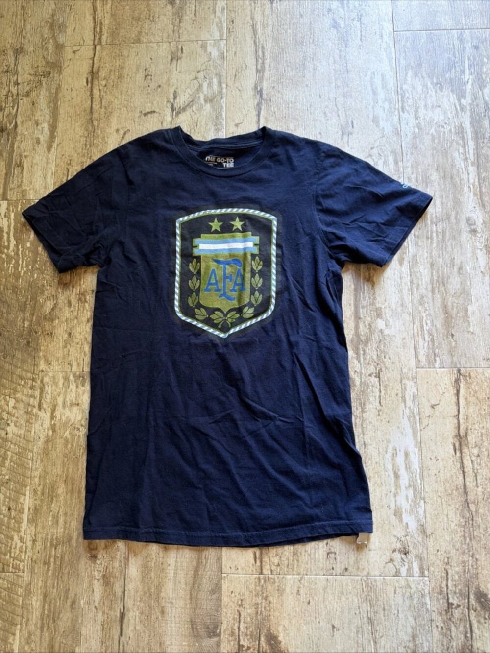 Adidas Argentina National Team Crest World Cup Blue T-Shirt Adult Small